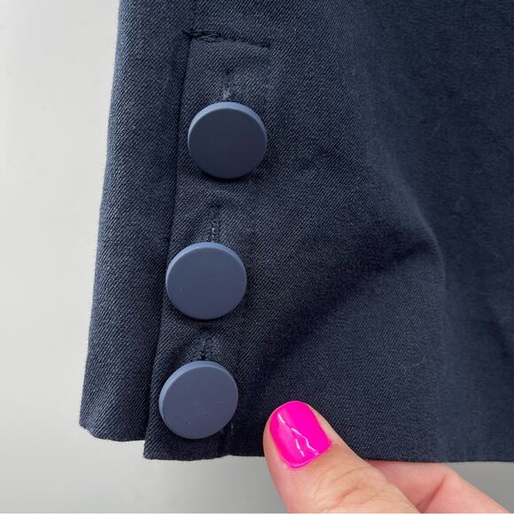 Soft Surroundings Essential Superla Cropped Button Navy Pull On Cropped Pants S - Picture 4 of 9